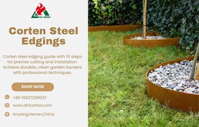 Corten steel edging