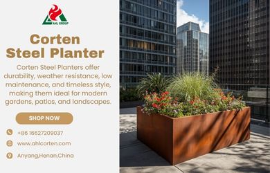 Metal trough planters