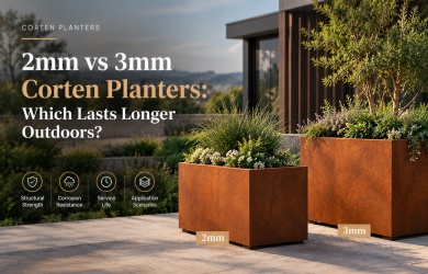 outdoor metal planter