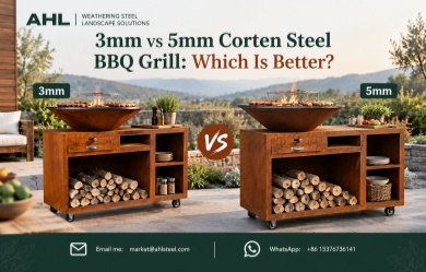 Corten Steel BBQ Grill 