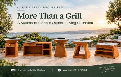 corten steel BBQ grill