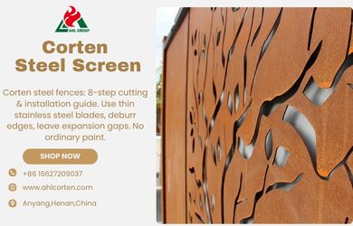 Corten steel fences