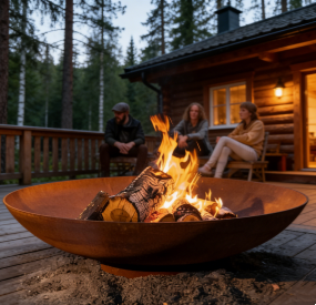 metal fire pit outdoor