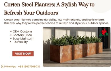 corten steel planter
