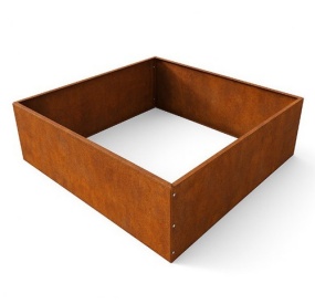 Bottomless Corten steel raised bed