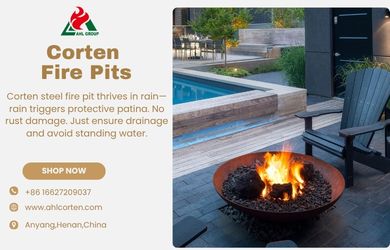 corten steel fire pit