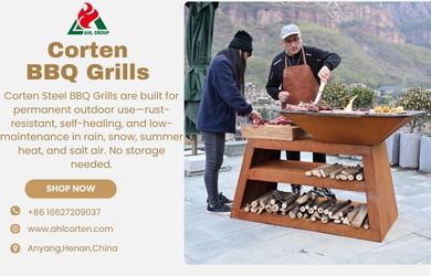 corten steel BBQ grill
