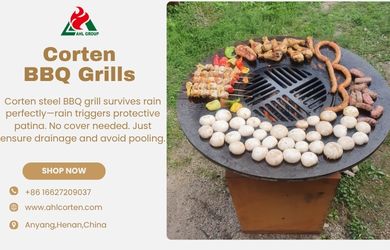 corten steel bbq grills