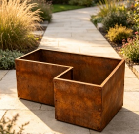 outdoor metal CORTEN  planter