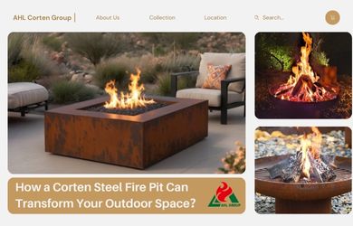 corten steel fire pit 