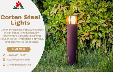 corten steel lights