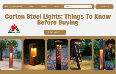 corten steel lights