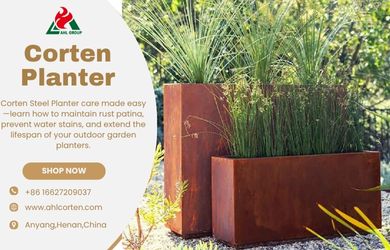 corten steel planter