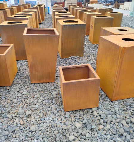 corten steel planter