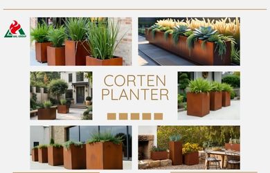 corten steel planter