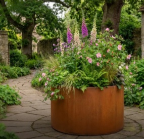 outdoor metal planter