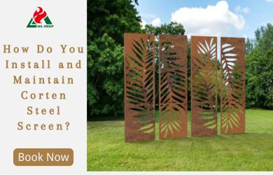 corten steel garden screens