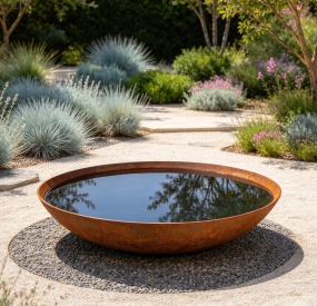 Corten Steel Bowl Water Feature