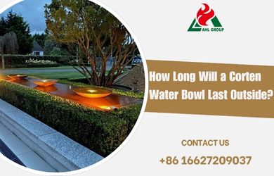 corten steel water feature