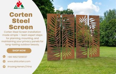 corten steel water feature