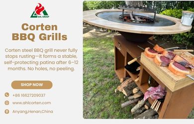 Corten steel BBQ grills