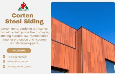 Corten metal cladding