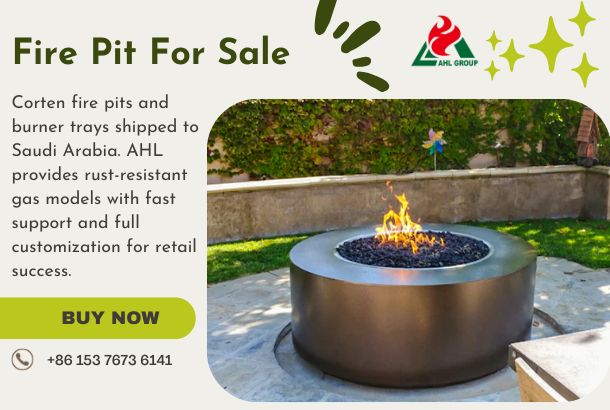 Custom Steel Gas Fire Pits for a Saudi Arabian Garden Shop