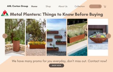corten steel planters