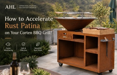 corten steel BBQ grill