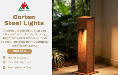 Corten garden lights