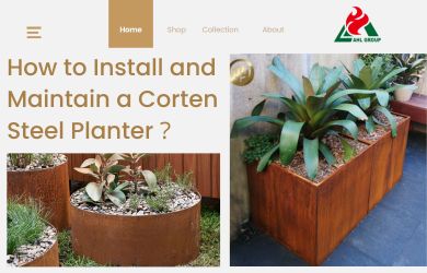 corten steel planter