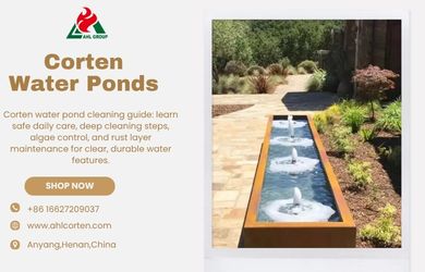 corten steel water ponds