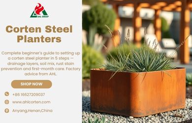 outdoor metal planter