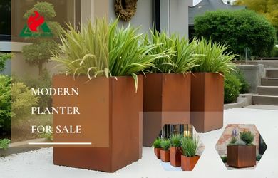 corten steel planter
