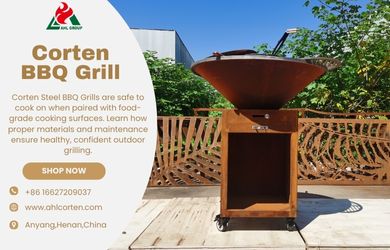 outdoor corten BBQ grill