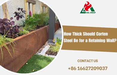 weathering steel retaining wall