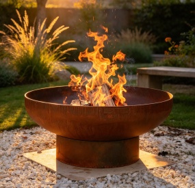lubang api baja Corten