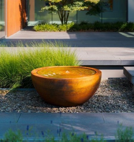 large metal water bowl for garden