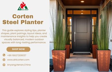 outdoor metal planter