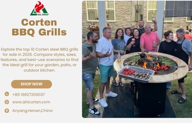 corten steel BBQ grill