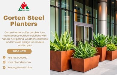 outdoor metal planter