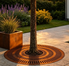 Corten steel tree grates for sale