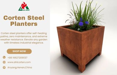 outdoor metal planter