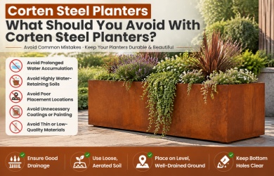outdoor metal planter