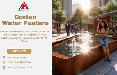 corten water fountain