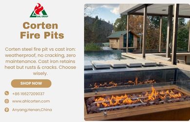 Corten steel fire pits