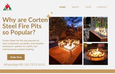 corten steel fire pits