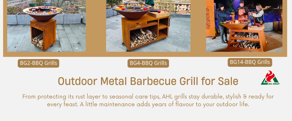 corten steel bbq grills