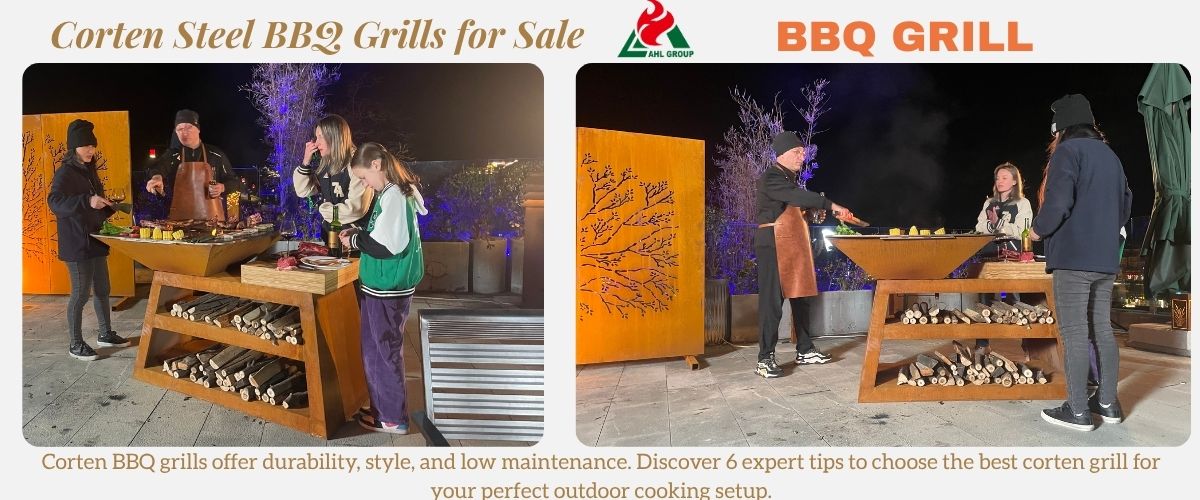 Rusted Steel Outdoor Grills