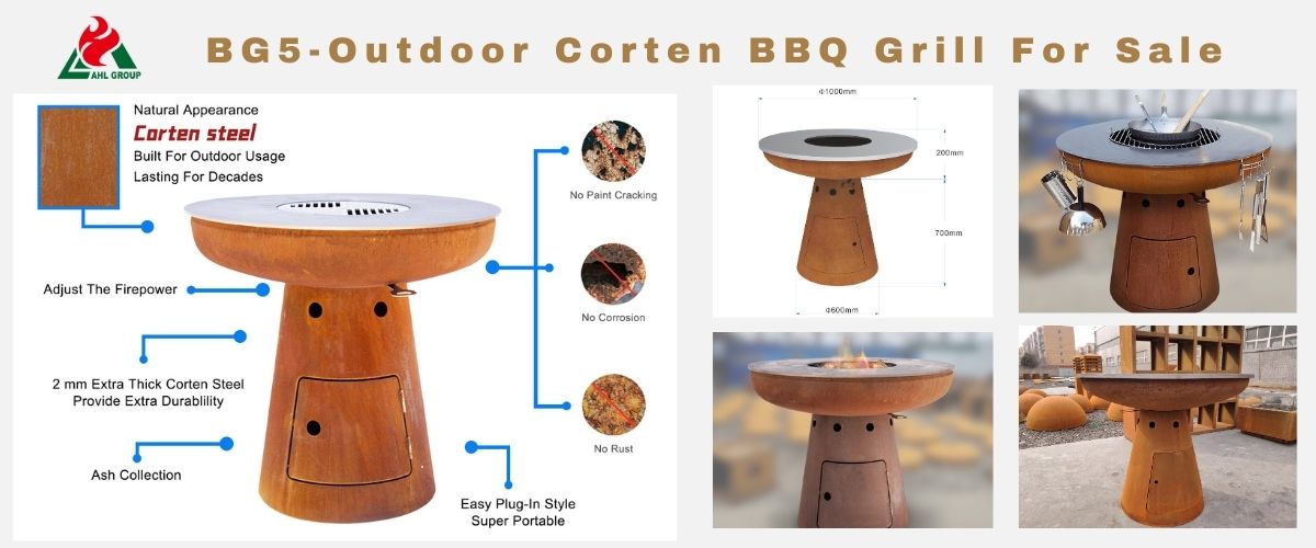 corten bbq grill
